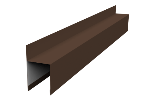 Планка опорная составная внешняя для забора жалюзи Palermo 0,5 Satin RAL 8017 шоколад (2,5м)