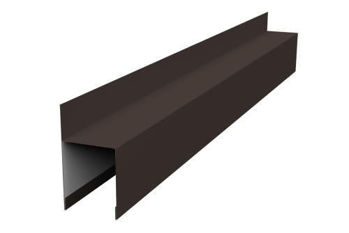 Планка опорная составная внешняя для забора жалюзи Palermo 0,5 Satin RR 32 темно-коричневый (2,5м)