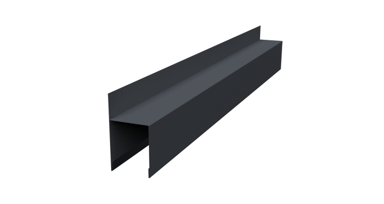 Планка опорная составная внешняя Palermo 0,45 Drap-double TX RAL 7024 мокрый асфальт (3м)