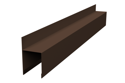 Планка опорная составная внешняя для забора жалюзи Palermo 0,45 PE-Double RAL 8017 шоколад (3м)