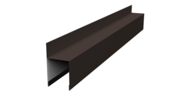 Планка опорная составная внешняя для забора жалюзи Palermo 0,5 Drap RR 32 темно-коричневый (3м)