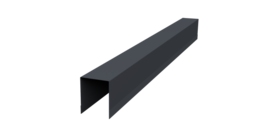 Планка опорная составная внутренняя для забора жалюзи Palermo 0,45 PE-Double RAL 7024 мокрый асфальт (1,8м)