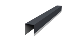 Планка опорная составная внутренняя для забора жалюзи Palermo 0,5 Rooftop Бархат RAL 7024 мокрый асфальт (1,8м)