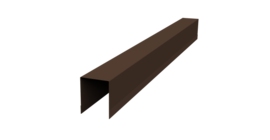 Планка опорная составная внутренняя для забора жалюзи Palermo 0,45 PE-Double RAL 8017 шоколад (2м)