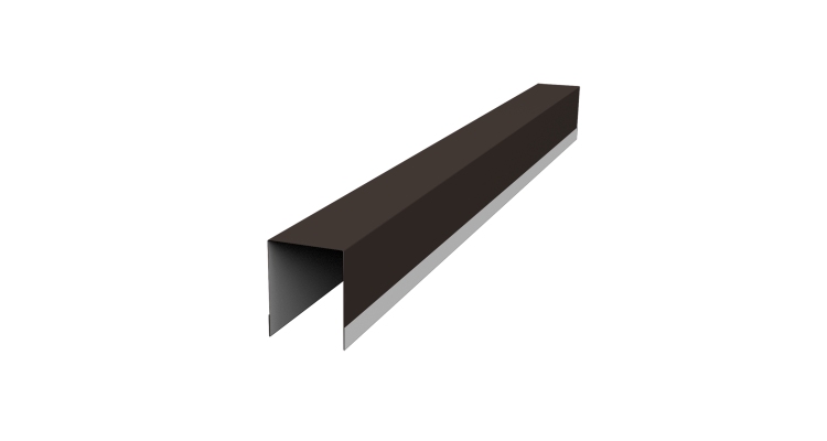 Планка опорная составная внутренняя для забора жалюзи Palermo 0,5 Satin Matt TX RR 32 темно-коричневый (2м)