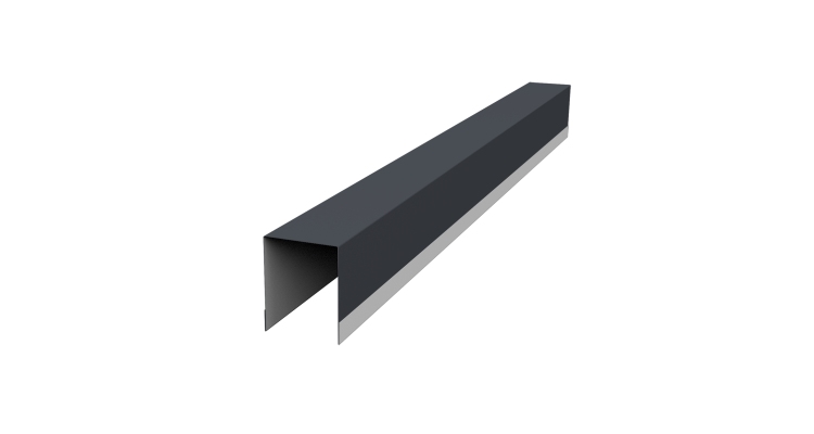 Планка опорная составная внутренняя для забора жалюзи Palermo 0,5 Satin Matt RAL 7024 мокрый асфальт (2,5м)