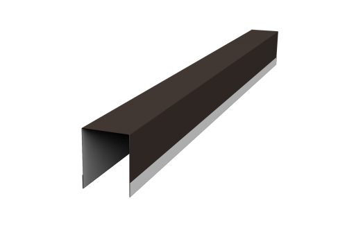 Планка опорная составная внутренняя для забора жалюзи Palermo 0,45 Drap ST RR 32 темно-коричневый (3м)