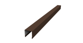 Планка вертикальная лицевая для забора жалюзи Palermo 0,5 PurPro Matt 275 RAL 8017 шоколад (2м)