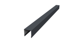 Планка вертикальная лицевая для забора жалюзи Palermo 0,5 Satin RAL 7024 мокрый асфальт (2м)