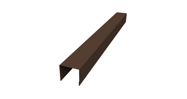 Стойка боковая крепежная для забора жалюзи Palermo 0,45 PE-Double RAL 8017 шоколад (1,8м)