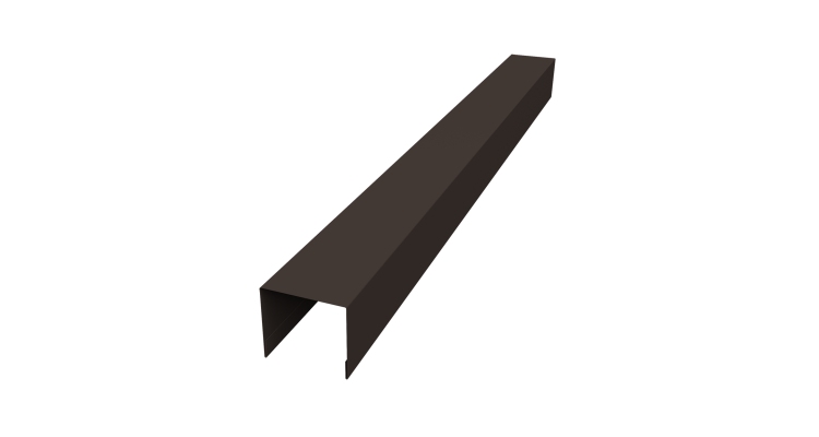 Стойка боковая крепежная для забора жалюзи Palermo 0,45 PE-Double RR 32 темно-коричневый (2м)