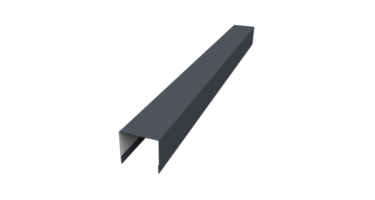 Стойка боковая крепежная для забора жалюзи Palermo 0,5 Drap TX RAL 7024 мокрый асфальт (2,5м)