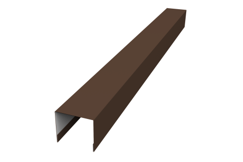 Стойка боковая крепежная для забора жалюзи Palermo 0,5 Atlas X RAL 8017 шоколад (3м)