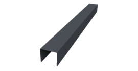 Стойка боковая крепежная для забора жалюзи Palermo 0,45 Drap-double TX RAL 7024 мокрый асфальт (3м)