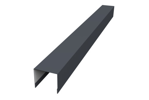 Стойка боковая крепежная для забора жалюзи Palermo 0,5 Satin Matt TX RAL 7024 мокрый асфальт (3м)