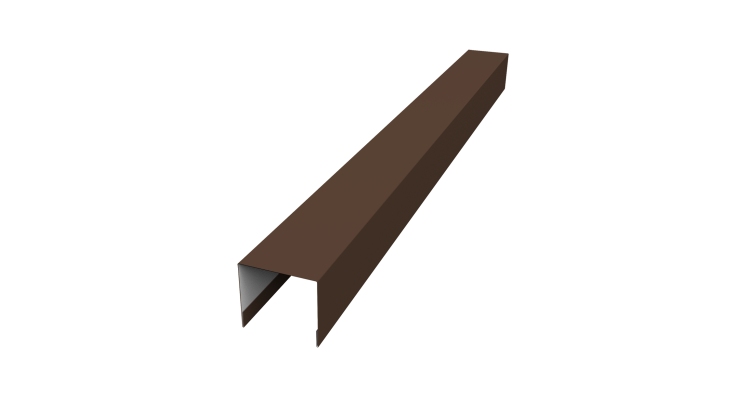 Стойка боковая крепежная для забора жалюзи Palermo 0,45 PE RAL 8017 шоколад (3м)