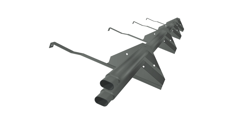 Снегозадержатель трубчатый для натуральной черепицы Стандарт RAL 7005 3м (профиль до 50мм)